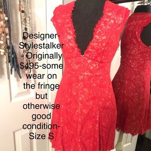 Stylestalker deep v fit and flare dress